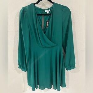 NWT Express Turquoise V-Neck Dress